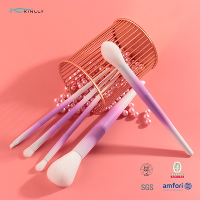 Make-upbürstensatz ODM Reise-Größe Soem-OBM rosa mit dem synthetischen Haar